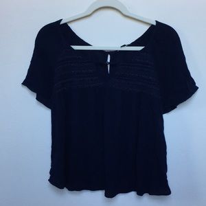 Navy Blue AE flows blouse!  Size Small!
